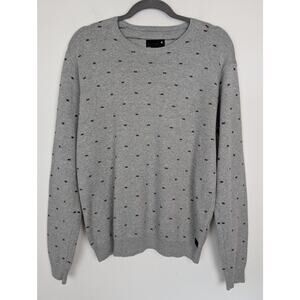 Tavik Sweatshirt Sweater Embroidered Crew Neck Streetwear Fall Gray Size M